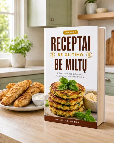 Receptai be glitimo, be miltų ir be rafinuoto cukraus